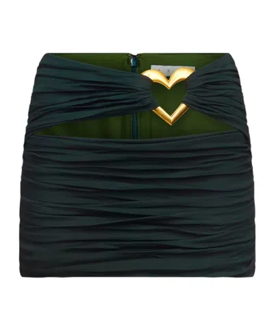 Area Cut-out Ruched Miniskirt In Black