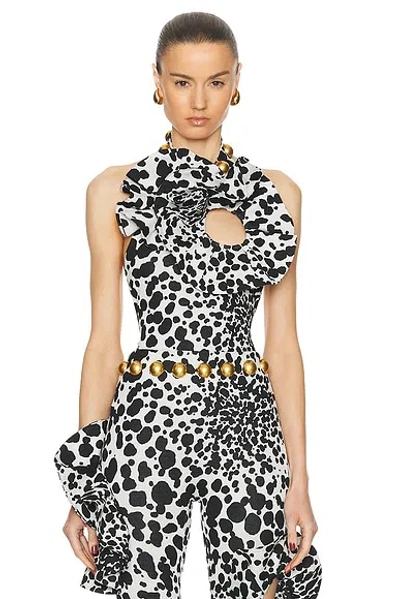 AREA DALMATIAN FLOWER BODYSUIT