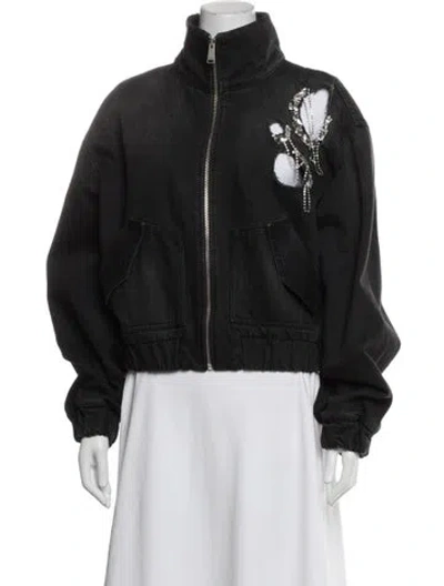 Pre-owned Area Denim Jacket In Black