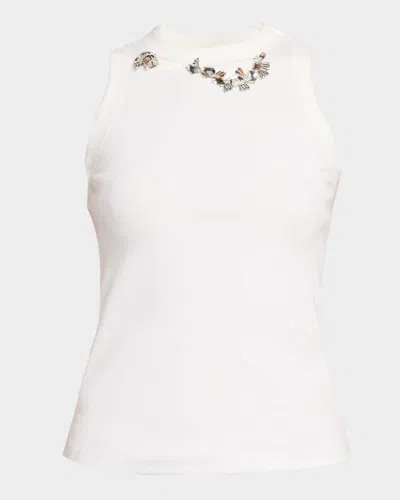 AREA DISTRESSED CRYSTAL TANK TOP