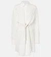 Area Broderie Anglaise Shirt Dress In White