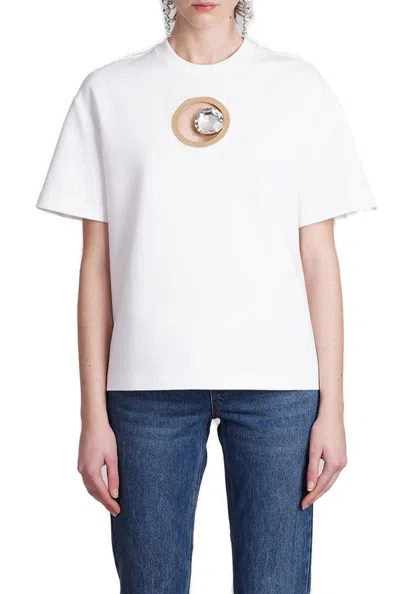Area Crystal-embellished T-shirt In White
