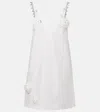 Shop Area Embellished Floral-appliqué Minidress