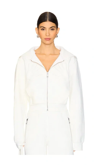 Area Embossed Handprint Jacket In Off White