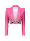 Shop Area Embroidered Butterfly Cropped Blazer