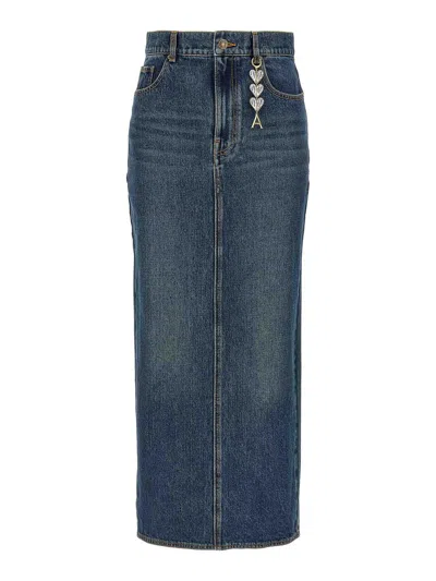 Area Zip Slit Midi Skirt