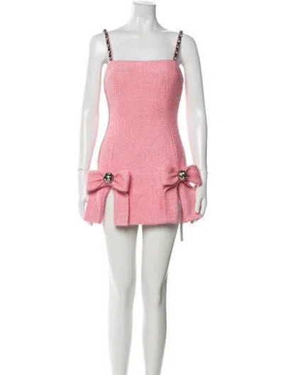 Pre-owned Area Floral Print Mini Dress In Pink