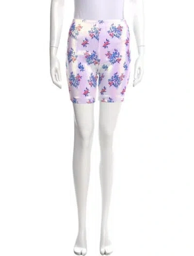 Pre-owned Area Floral Print Mini Shorts W/ Tags In White