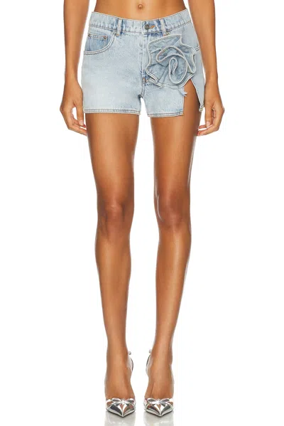 Area Flower Short In Super Light Wash