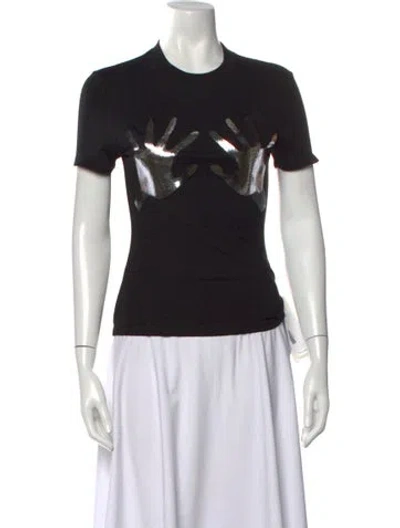 Pre-owned Area Graphic Print Crew Neck T-shirt W/ Tags In Black
