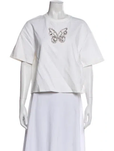 Pre-owned Area Graphic Print Crew Neck T-shirt In White