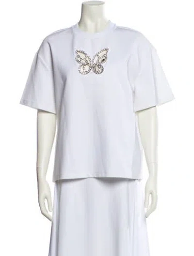 Pre-owned Area Graphic Print Crew Neck T-shirt In White