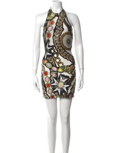 Pre-owned Area Graphic Print Mini Dress In Multi