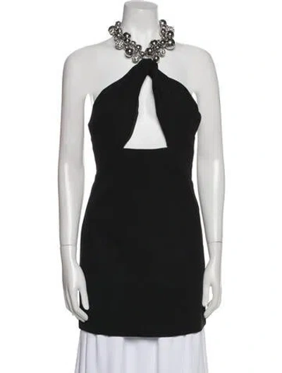 Pre-owned Area Halterneck Sleeveless Tunic In Multi