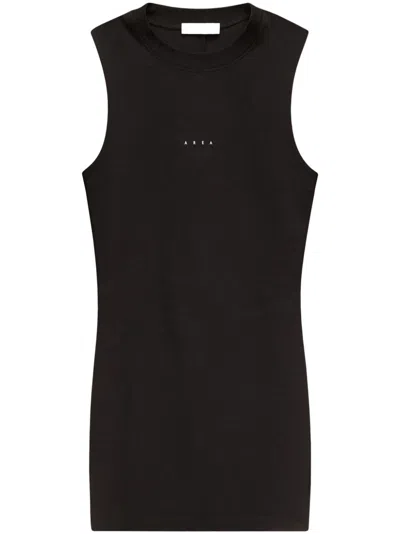 Area Handprint Minidress In Black