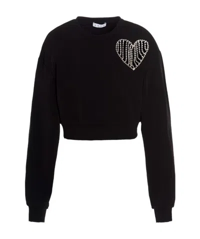 Area Heart Cut-out Detail Jumper In Black