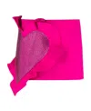 Area Heart Embellished Ruffled Mini Skirt In Pink