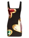 Area Colorblock Heart Gem Tank Dress Black In 黑色