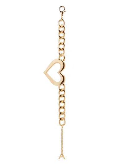 Area Heart Chain Belt In Gold