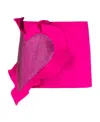 Area Heart Embellished Ruffled Mini Skirt In Pink