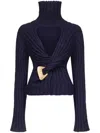 Area High-neck Sweater In Blau