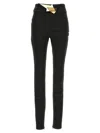 Area Black High Wasted Star Stud Leggings