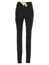 Area Black High Wasted Star Stud Leggings