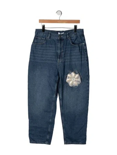 Pre-owned Area High-rise Straight Leg Jeans In Blue