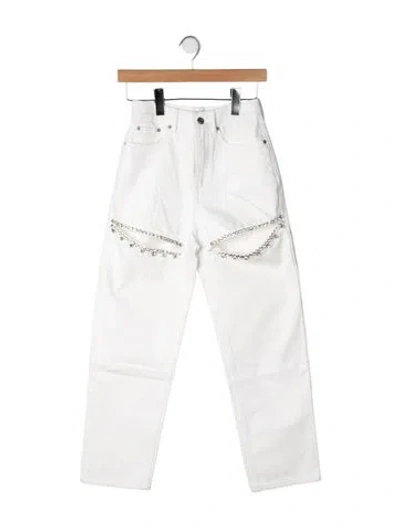 Pre-owned Area High-rise Straight Leg Jeans In Multicolor