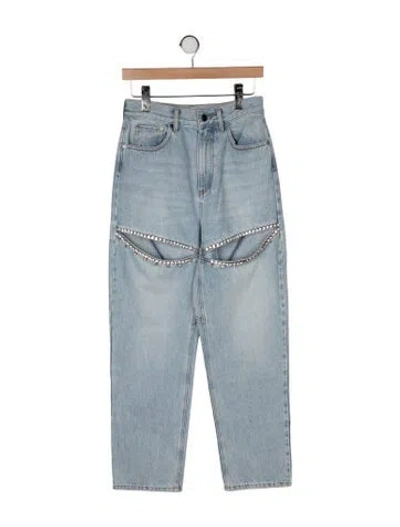Pre-owned Area High-rise Straight Leg Jeans W/ Tags In Blue