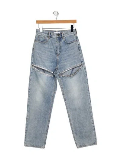 Pre-owned Area High-rise Straight Leg Jeans W/ Tags In Blue
