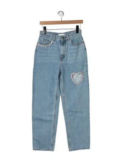 Pre-owned Area High-rise Straight Leg Jeans W/ Tags In Blue