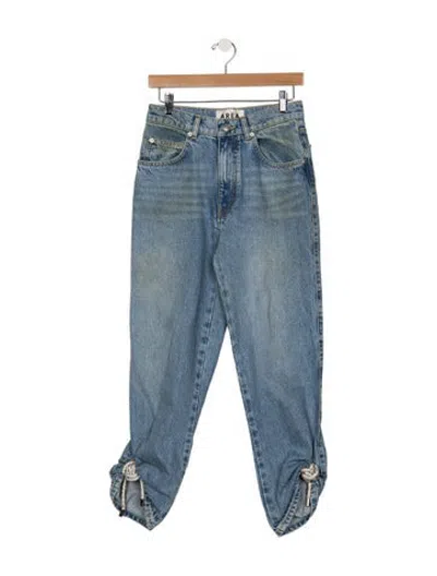 Pre-owned Area High-rise Straight Leg Jeans W/ Tags In Blue