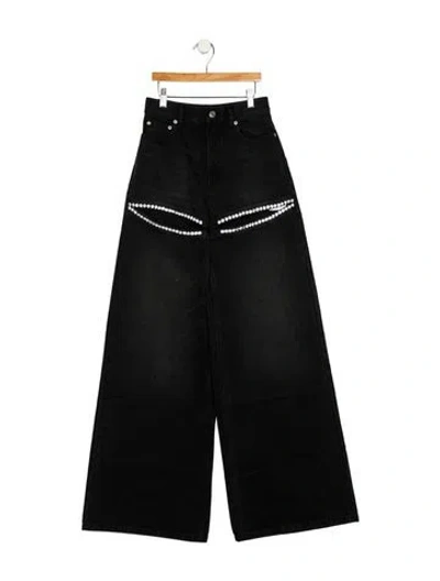 Pre-owned Area High-rise Wide Leg Jeans In Blue