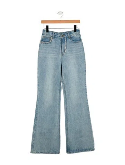Pre-owned Area High-rise Wide Leg Jeans In Blue