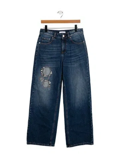 Pre-owned Area High-rise Wide Leg Jeans In Blue