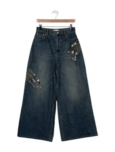 Pre-owned Area High-rise Wide Leg Jeans In Blue