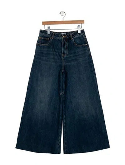 Pre-owned Area High-rise Wide Leg Jeans In Blue