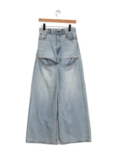 Pre-owned Area High-rise Wide Leg Jeans W/ Tags In Blue