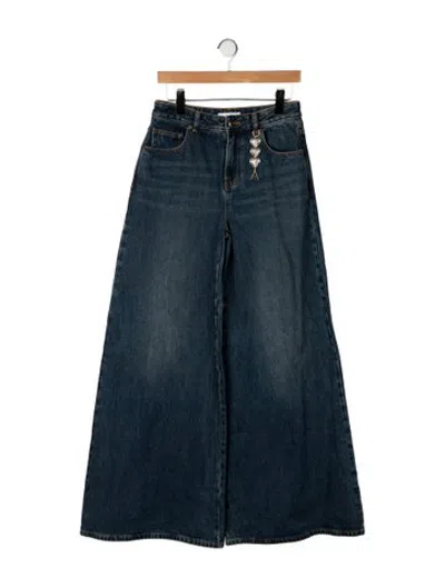 Pre-owned Area High-rise Wide Leg Jeans W/ Tags In Blue