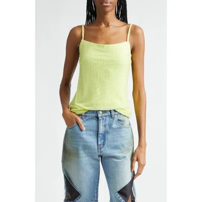 Area Hotfix Crystal Jersey Camisole In Yellow