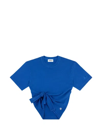 Area Knot-detail T-shirt In Blue