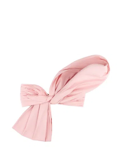 Area Knotted Taffeta Bandeau Top In Multi