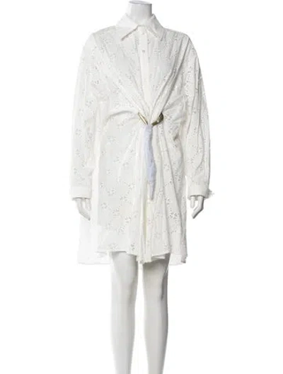 Pre-owned Area Lace Pattern Mini Dress W/ Tags In White