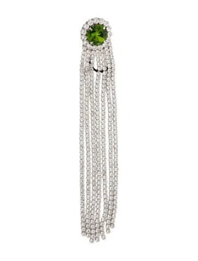 Pre-owned Area Metal Crystal Embellished Hair Tie In Silver
