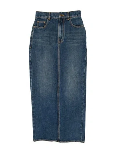 Pre-owned Area Midi Length Skirt In Blue