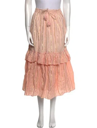 Pre-owned Area Midi Length Skirt In Pink