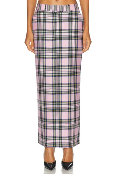 Area Midi Skirt In Pink Multi