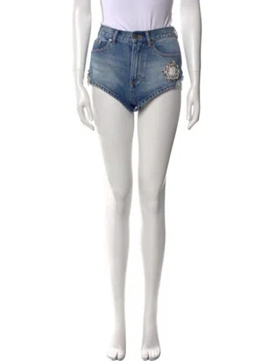 Pre-owned Area Mini Shorts W/ Tags In Blue