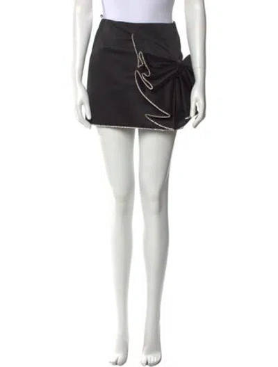 Pre-owned Area Mini Skirt In Black